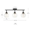 Globe Electric 59619 Harrow 3-Light Track Lighting, Matte Black, Antique