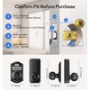 TEEHO Keyless Entry Keypad Door Lock with Handle, Electronic Digital