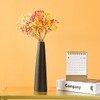 8.5 Inch Tall Conic Black Ceramic Flower Vase Small Bud