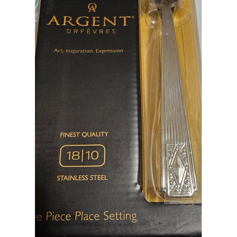 Hampton Forge Argent Orfevres Cabriole Art Deco 5-Piece 18/10 Stainless