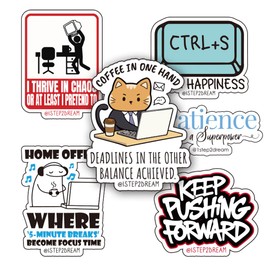 Magictodoor Motivational Stickers for Office - Funny Coworker Gifts, Inspirational Design for Corporate Professionals Decals - Waterproof Vinyl for Laptop, Water Bottle