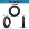 Bicycle Solid Tire 14x2.125, Rubber Airless Honeycomb Tires, 14 Inch