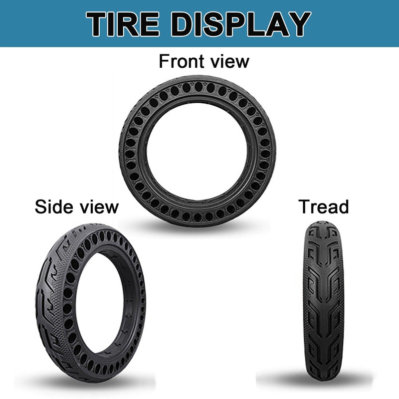 Bicycle Solid Tire 14x2.125, Rubber Airless Honeycomb Tires, 14 Inch