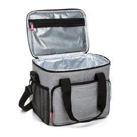 Tatay Urban Food Picnic Cool Bag 11L Capacity Triple Layer Material Flexible and 100% Waterproof Denim Grey Measures 28.5 x 21 x 24 cm