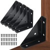 Zreneyfex 6Pcs Corner Brackets with Bolts,Cold Rolled Steel Bracket Connection