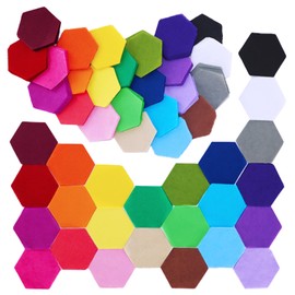 Exquiss 2400pcs Precut Hexagon Tissue Paper 2.4 x 2.2 Inch for Art Craft Tissue Paper Decorative Art Rainbow Kids DIY Handcraft Wall Art