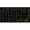 Japanese - (Hiragana) Korean- English Non-Transparent Keyboard Labels Layout Black
