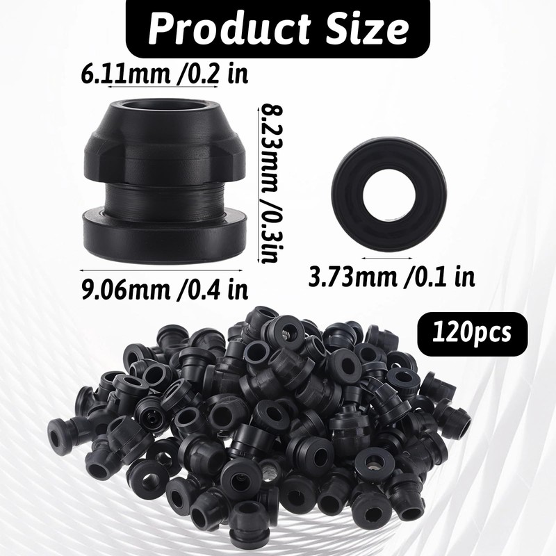 Pegboard Hook Locks, 120PCS Black Peg Hook Stopper Locking Shelf