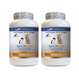 cat Oral Health - Pets Total Health Support - for Dogs and Cats - Healthy Joints Eyes Teeth Hair Skin - cat Oral Health - 2 Bottles (120 Tablets)