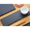 Slate Plate 30 cm Length Corner Slim [Rectangular Black Dinnerware Stone
