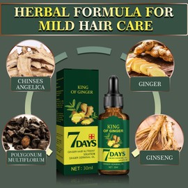 Dyceittdia 2pcs Ingwer Haarwachstumsöl, Ingwer Haarwachstum Ätherisches Öl, Ingwer Haarkur Öl, Lösung für Haarwachstum, Haarstärkende Haarpflege, 2pcs*30ml, hair3