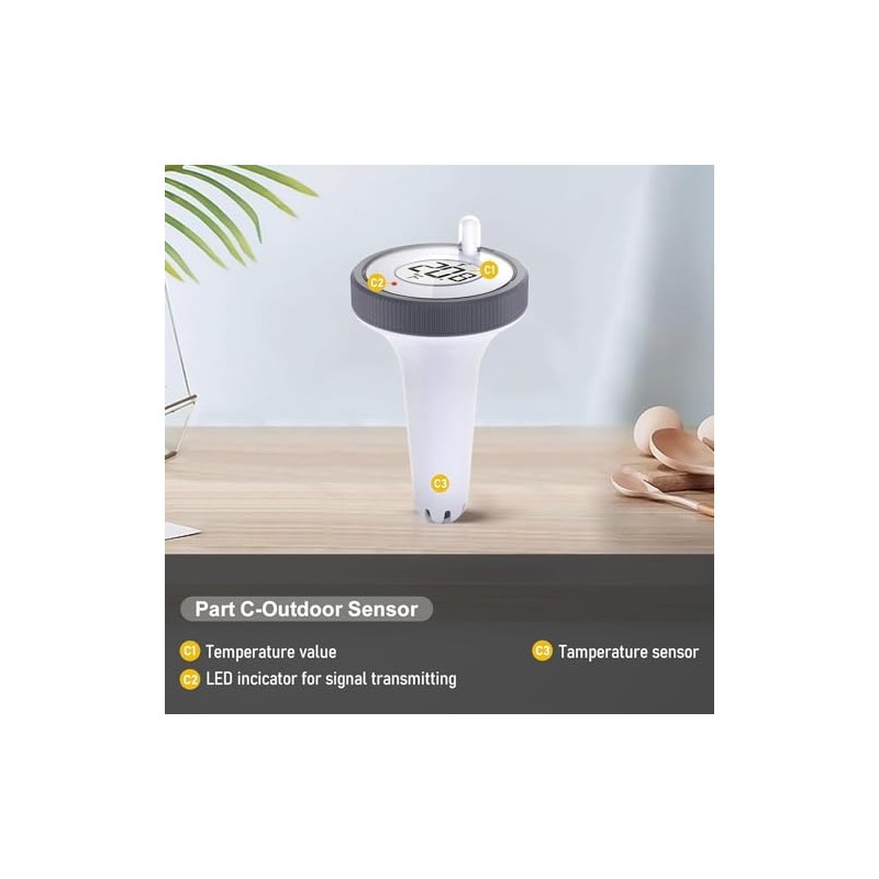 Floating Pool Thermometer, Large Size Easy Read for Water Temperature