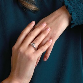 Heritage Dew Women's Sterling Silver Celtic Irish Claddagh Ring, Silver, J