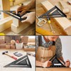 Speed Square Set, AivaToba 12 Inch/300mm Aluminum Alloy Metric Triangle