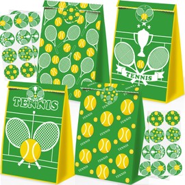 24 Pcs Tennis Gift Bags - Tennis Theme Party Supplies Decorations & Goodie Bags