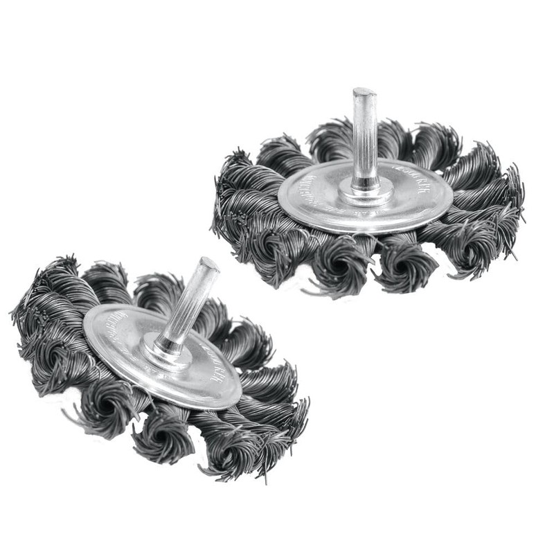 Vorel 06993 Round Brush with Wire 75 mm spindle, Twisted