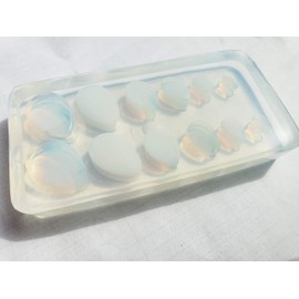 AlenkaD. Resin Mold for Ear Gauge Stretching, 6mm to 16mm, Teardrop Shape, Clear and Handmade