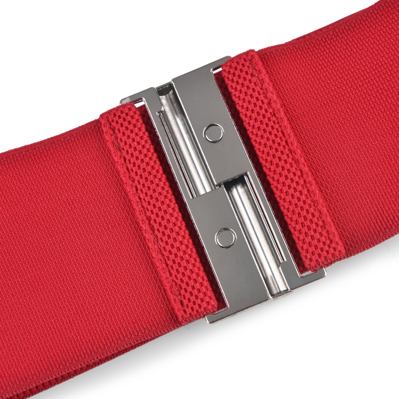 BlackButterfly Wide Elastic Waist Cinch Stretch Waistband Retro Vertical Clasp