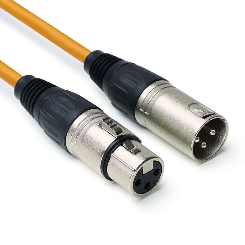 keepdrum mc001xx-10m Microphone Cable 3-Pin XLR 10m Orange Purple Pack