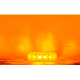 PF16LAM AMBER ORANGE 9-FUNCTIONS PORTABLE 16 LED POWER FLARE POWER-MARKERS ROADSIDE EMERGENCY MAGNETIC 3x AAA BATTERIES