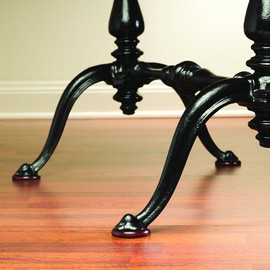 Wood Furniture Caster Cups with Non-Skid Base for Carpet or Hard Floor Surfaces- Protect Your Floor Surfaces and Keep Furniture in Place, 2" Round Furniture Protectors, Cherry (4 Pieces)