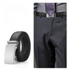 Acewin Men's Leather Belt, Automatic Work Belt, Adjustable, Width 35