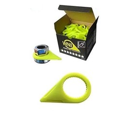 Bison Parts WNI27MM Wheel Nut Indicators 100-Pieces, 27 mm Size, Yellow