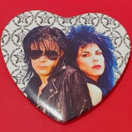 2 1/4 Inch Sisters Of Mercy Goth Heart Pinback Button