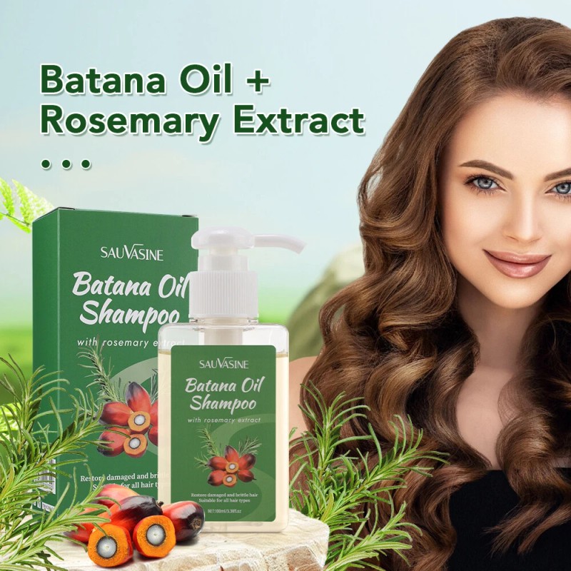 SAUVASINE Batana Oil Shampoo for Hair Growth, Rosemary Shampoo, Nourishing