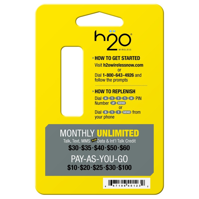 h2o Smart SIM Starter Kit 3-in-1 GSM SIM Card