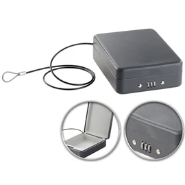 Xcase Holiday Mobile Safe: Mini Steel Safe for Travel & Car, Combination Lock, Security Cable, 1 Litre (Travel Safe, Mobile Safe, Key Safe)