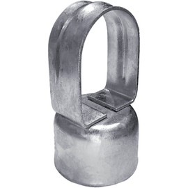 Jake Sales Chain Link Fence Loop Cap Eye Top - Use for 1-7/8" Outside Diameter Fence Posts and 1-3/8" Top Rail Outside Diameter Pipe - Galvanized Steel Chain Link Fence Eye Top Loop Cap