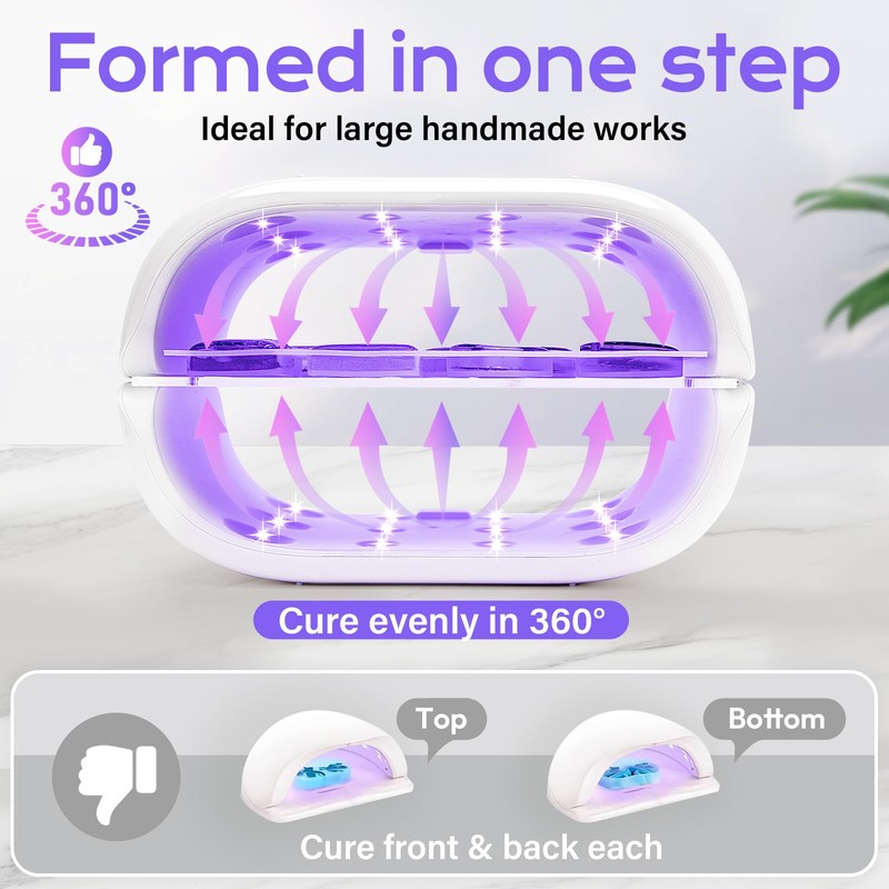 HeyClear UV Light, 36W Large UV Lamp for Resin Curing