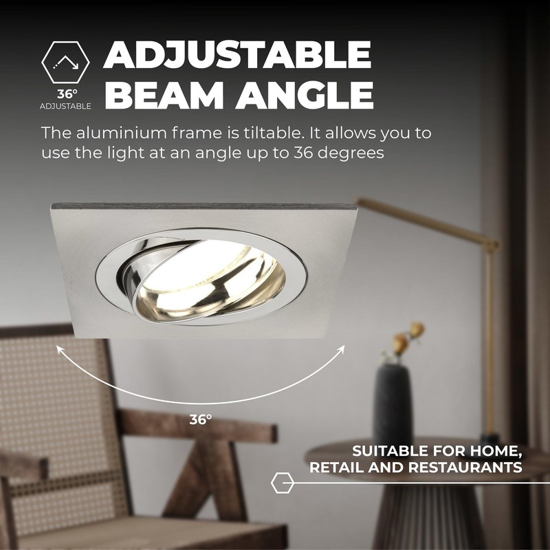 Ledvion Seville LED Recessed Spotlight, Stainless Steel, 5 W, 2700
