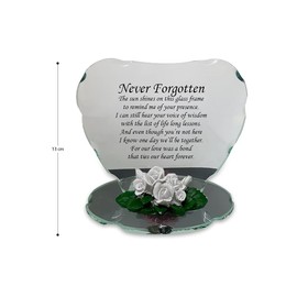 OnlineStreet Beautiful Poem Glass Sign - A Beautiful Plaque - Thoughtful Gift for Any Occasion - Birthday, Mother's Day, Wedding, Christmas etc (Never Forget)