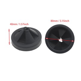 OZXNO 2pcs Garbage Disposal Splash Guard Rubber Sink Baffle Quiet Drain Splash Guard Garbage Disposer Accessories (Black)