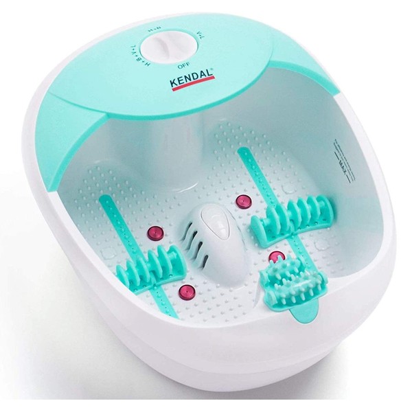 Kendal All in one Foot spa Bath Massager safest with Heat, HF Vibration, O2 Bubbles red Light FB10GN