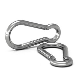 everlar® carabiner hook set, secure and easy attachment of hanging chair, hammock, swing, punching bag, sun sail, love swing, etc. in house, garden and outdoor, Silver
