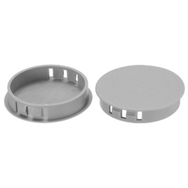 PATIKIL Hole Plugs Plastic, 10 Pcs 50mm(2") Screw Bumper Hole Plug Flush Snap Type Round Hole Cover Caps for Round Holes Cabinet Furniture Kitchen, Grey
