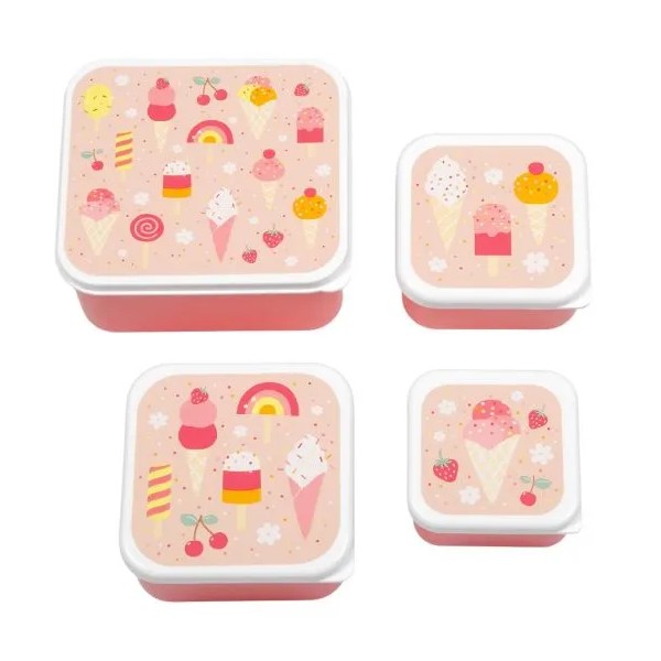 A Little Lovely Company Lunch & Snack Box Set Ice