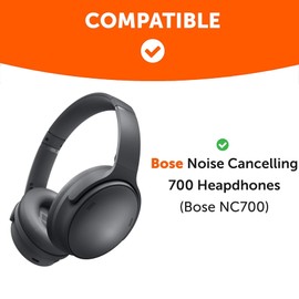 PESLNG Professionelle Ersatz Ohrpolster für Bose, kompatibel mit Over-Ear Kopfhörern von Bose 700 Noise Cancelling-Kopfhörer (NC700) (Proteinleder - Grau)