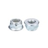sourcing map 1/4"x20mm Flange Nylon Insert Lock Nuts, 20Pcs Carbon