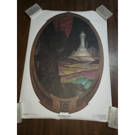 Vintage poster The Dread Vale wizard Rings Elves 1976 Roughly 17.5x24