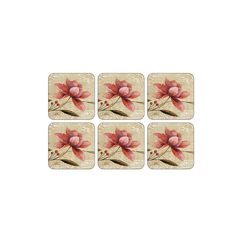 Plymouth Pottery - Antique Bloom Coasters - Set of 6