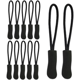 Zip Pendants, Pack of 12 Non-Slip Zipper Tag, Zip Pendant for Threading, Zip Extension, Zip Handle, for Backpack, Sportswear