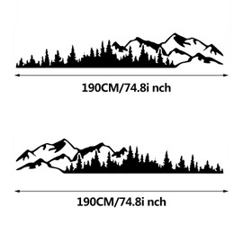 IDOMISMR 2PCS Vinyl Car Stickers Mountain Tree Forest Decor Decal Car Body Stickers and Decals Vinyl Graphic for Car SUV RV Camper Trailer