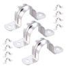 10 Pcs 4 inch Pipe Strap Clamp,2 Holes,304,U-Tube Strap Clamp,U