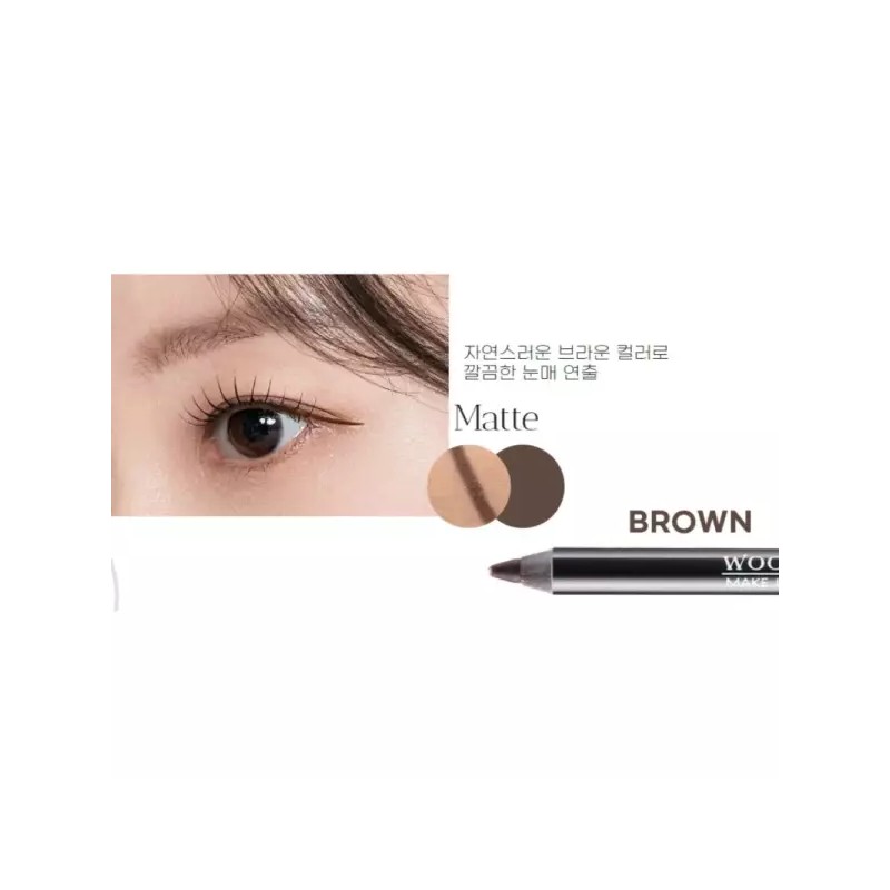 Woodbury 우드버리 스테이 지속 매트 아이라이너 펜슬 브라운 Woodbury Stay