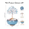 PESOENTH Crystal Tree Aquamarine Tree Crystal Spiritual Gifts for Women,Blue