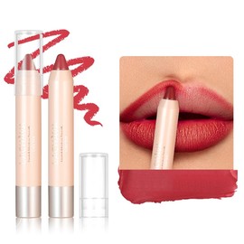 Matt Lipsticks Long Lasting - Velvet Nude Lipstick Stick Crayon, Stay on Lipstick 24 Hours Long Lasting 𝙇𝙞𝙥𝙨𝙩𝙞𝙘𝙠 for Women, Waterproof Makeup Lipsticks Pencil (3#)